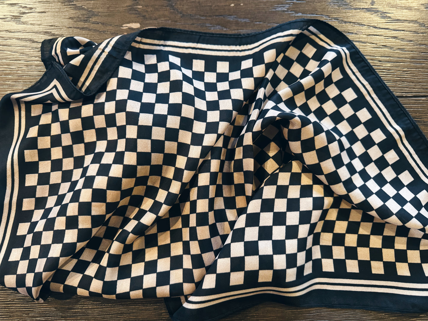 Tan-Checkered Wild Rag